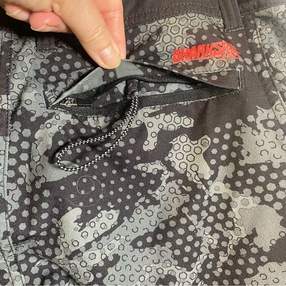 Pelagic Sharkskin Pro Ambush Camo Black Print Board Shorts Size 30 - Picture 11 of 15
